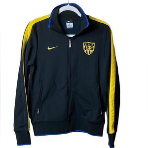 Nike Men’s Sz Sm Black Gold USA Soccer Federation Full Zip Track Jacket